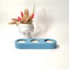 Catiçal para 3 velas tealight azul