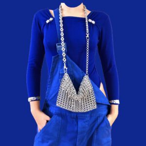 Mala/pochete de ombro artesanal em cota de malha