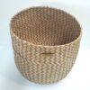 Cesta média natural/laranja zigue-zague