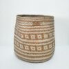 Cesta média natural/laranja duplo padrão