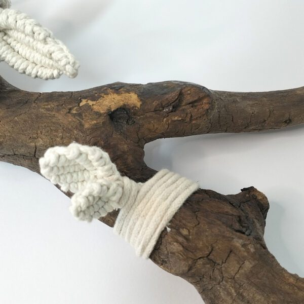 Macramé em tronco menor