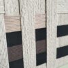 Quadro com fio de algodão natural/preto
