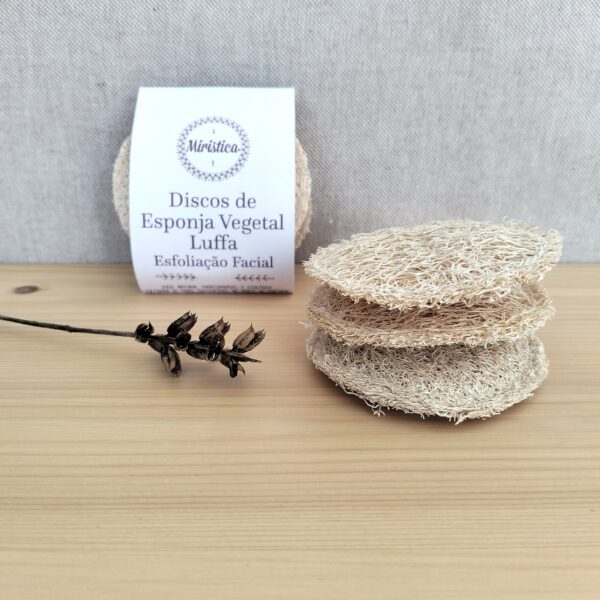Pack de 3 discos de esponja vegetal Luffa 100% natural