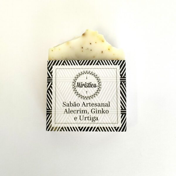 Sabão artesanal de Alecrim, Ginkgo e Urtiga.