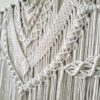 Painel de macramé natural com cana