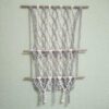 Painel em macramé tons bege