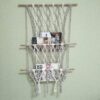 Painel em macramé tons bege