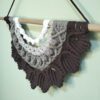 Meia mandala em macramé