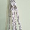 Suporte para vasos em macramé com pompons