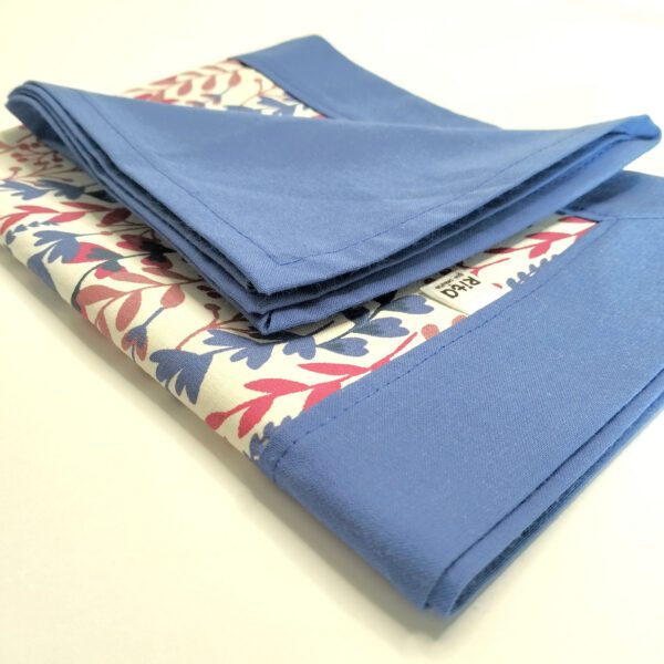 Conj. de individual e guardanapo azul