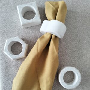 Conjunto de quatro argolas para guardanapos