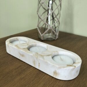 Castiçal para três velas tealight