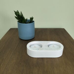 Castiçal para duas velas tealight