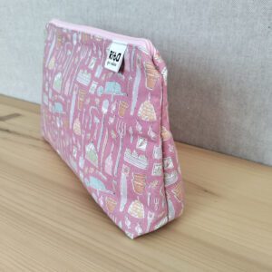 Bolsa em tecido de algodão com padrão jardinagem